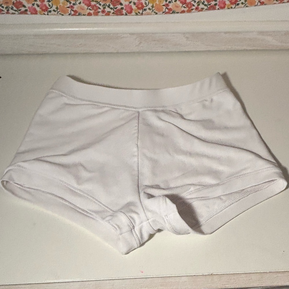 LA dance designs ADULT SHORTS WITH BANDS-white